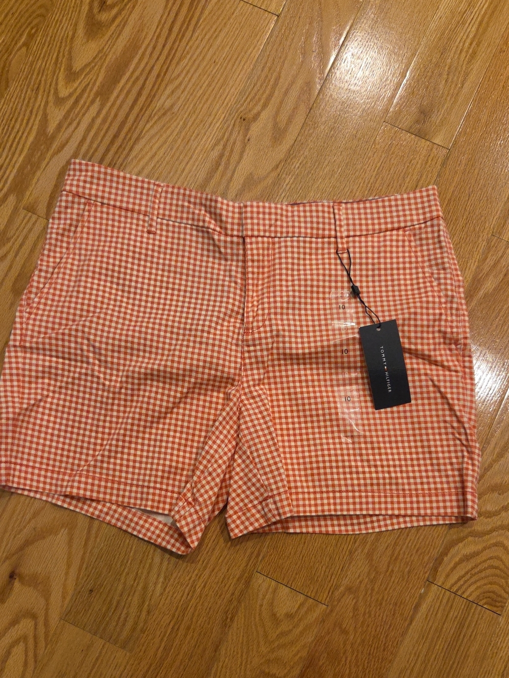 Tommy Hilfiger Orange Gingham Women’s Shorts